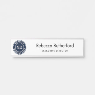 Your Business Logo Staff Name Professional Role Door Sign