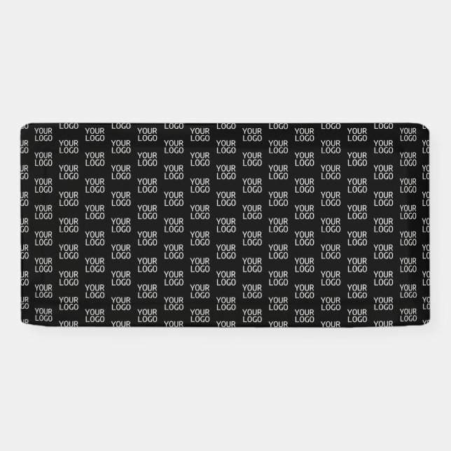 Your Business Logo | Stylish Half Step Pattern Banner (Horizontal)