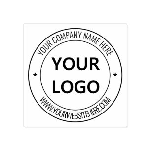 Your Business Logo Text Personalised Rubber Stamp