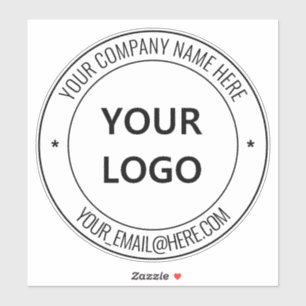 Your Business Logo Text Promotion Sticker Template