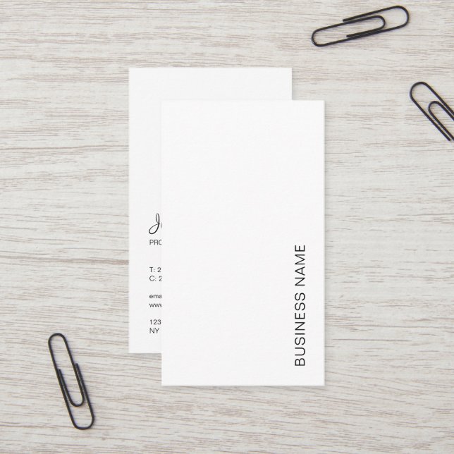Your Business Logo Typography Modern Vertical Card (Front/Back In Situ)
