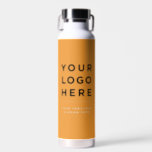 Your Business Logo Website Custom Water Bottle<br><div class="desc">Your Business Logo Website or slogan Custom Water Bottle. A simple modern design in tangerine orange,  for a stylish and professional look. Any colour,  any font,  no minimum.</div>
