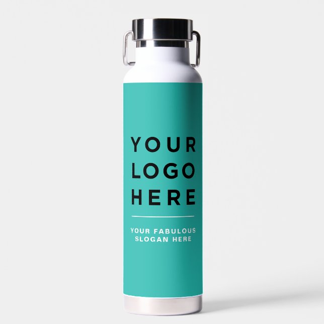 Your Business Logo Website Custom Water Bottle (Front)