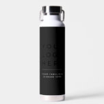 Your Business Logo Website Custom Water Bottle<br><div class="desc">Your Business Logo Website or slogan Custom Water Bottle. A simple modern design in black and white,  for a stylish and professional look. Any colour,  any font,  no minimum.</div>