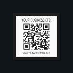 Your Business Name & Editable QR Code Canvas Print<br><div class="desc">Simply add your website addresses URL to instantly create a scannable QR code.</div>