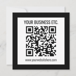 Your Business Name & Editable QR Code Invitation