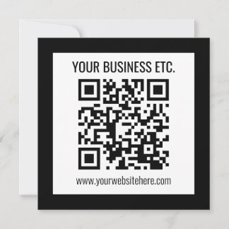Your Business Name & Editable QR Code Invitation