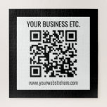 Your Business Name & Editable QR Code Jigsaw Puzzle<br><div class="desc">Simply add your website addresses URL to instantly create a scannable QR code.</div>
