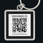 Your Business Name & Editable QR Code Key Ring<br><div class="desc">Simply add your website addresses URL to instantly create a scannable QR code.</div>