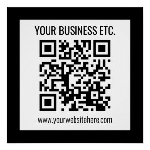 Your Business Name & Editable QR Code Poster
