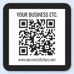 Your Business Name & Editable QR Code Square Paper Coaster<br><div class="desc">Simply add your website addresses URL to instantly create a scannable QR code.</div>