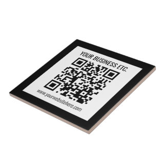 Your Business Name & Editable QR Code Tile
