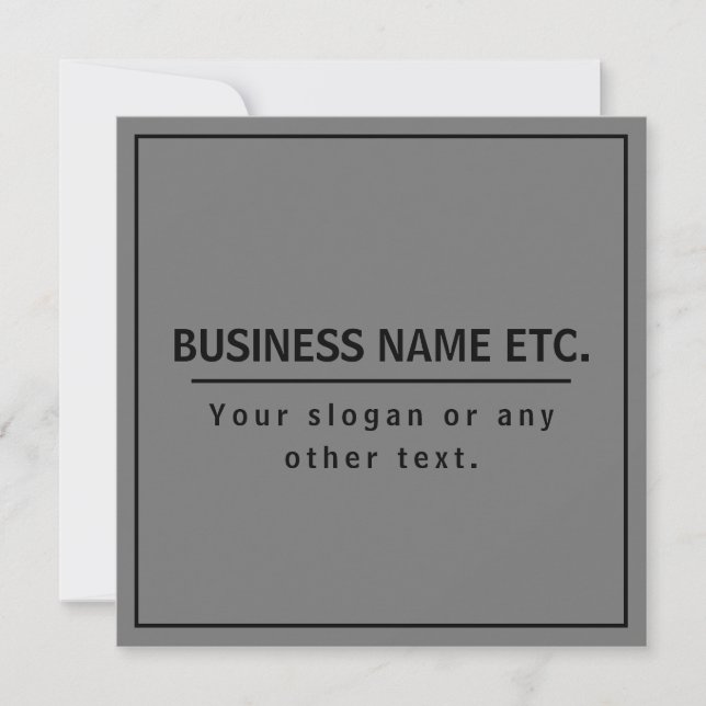 Your Business Name or Brand Etc. Dark Grey & Black (Front)