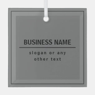 Your Business Name or Brand Etc. Dark Grey & Black Glass Tree Decoration