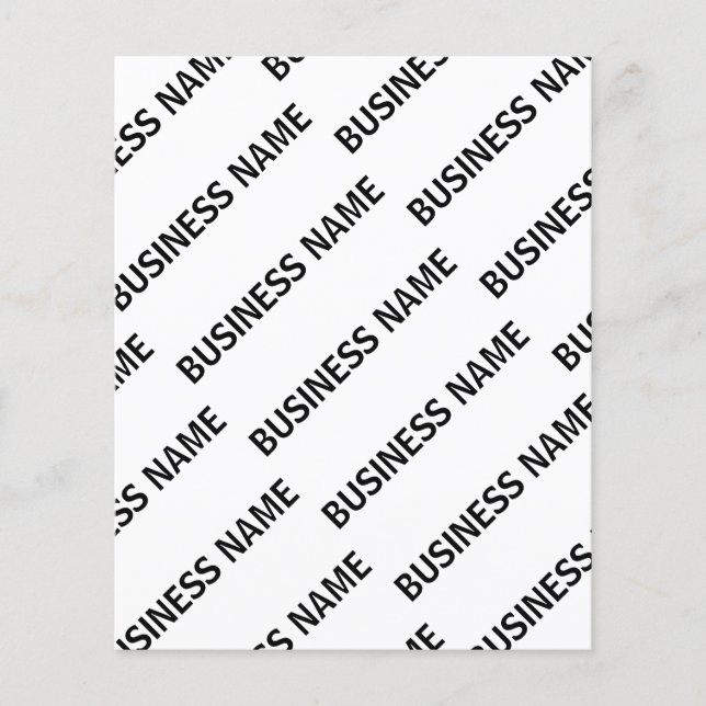 Your Business Name Pattern | Black & White (Front)