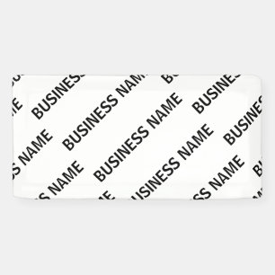 Your Business Name Pattern Black & White Banner
