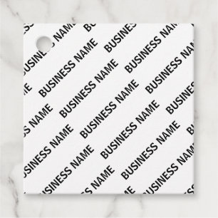 Your Business Name Pattern   Black & White Favour Tags