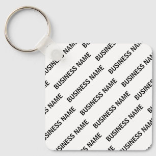 Your Business Name Pattern   Black & White Key Ring