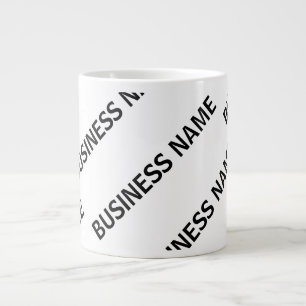 Your Business Name Pattern   Black & White Large Coffee Mug