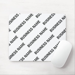 Your Business Name Pattern Black & White Mouse Pad