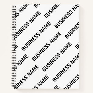 Your Business Name Pattern   Black & White Notebook