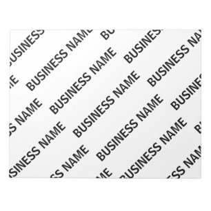 Your Business Name Pattern Black & White Notepad