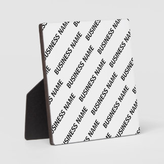 Your Business Name Pattern | Black & White Plaque