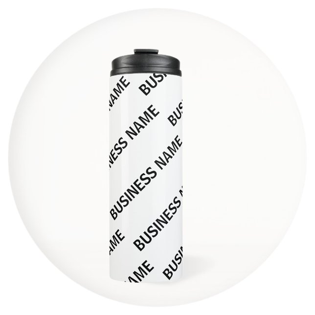 Your Business Name Pattern | Black & White Thermal Tumbler (Creator Uploaded)