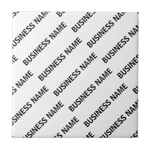 Your Business Name Pattern   Black & White Tile
