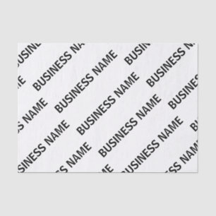 Your Business Name Pattern   Black & White Tissue Paper