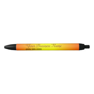 Your Business Name Website Phone Customisable Black Ink Pen