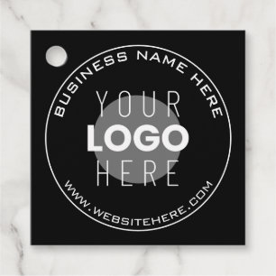 Your Business Name, Website + Uploaded Image Favour Tags