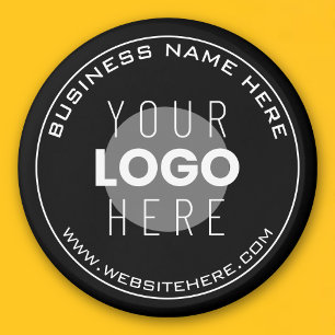 Your Business Name, Website + Uploaded Image Magnet