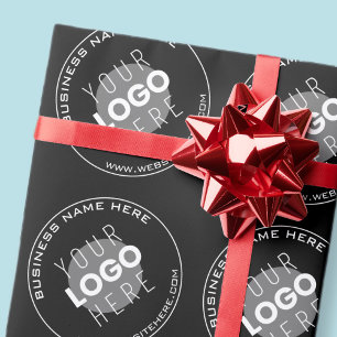 Your Business Name, Website + Uploaded Image Wrapping Paper