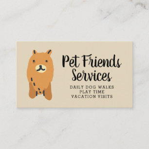 Your Business   Pet Services Business Card