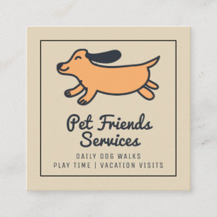 Your Business   Pet Services Square Business Card