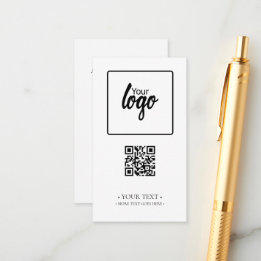 Your Business QR Code and Logo Enclosure Card