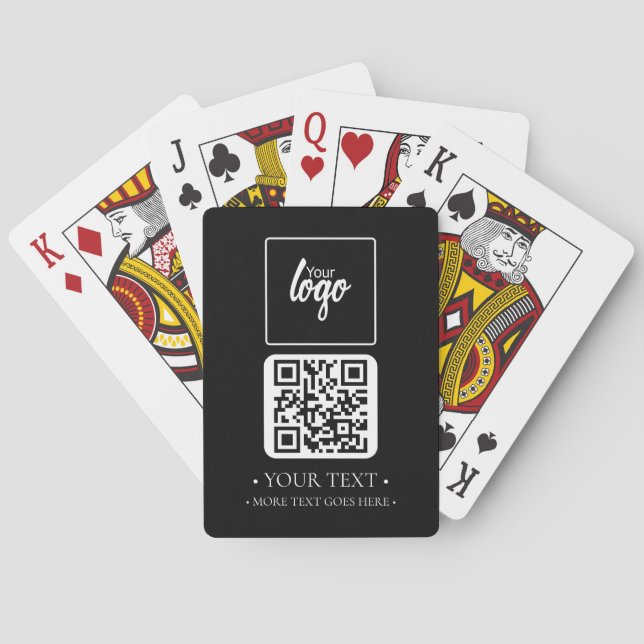 Your Business QR Code and Logo Playing Cards (Back)