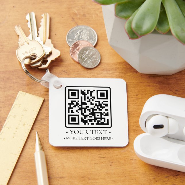 Your Business QR Code Key Ring (Desk)