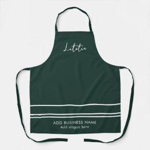 Your Business Staff Employee Hair Salon Green Apron