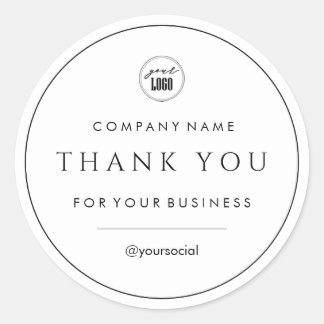 Your Business Thank You Classic Round Sticker