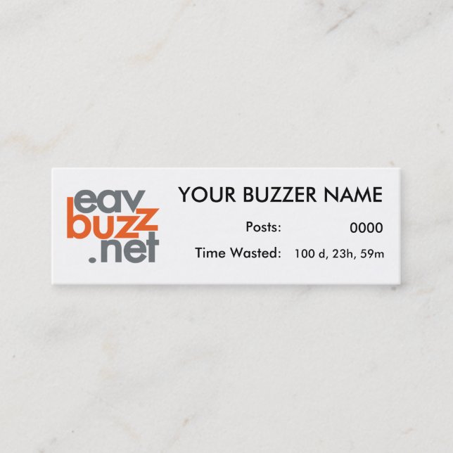 Your Buzzer Profile Cards (Front)