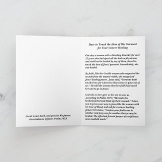 Your Cancer Healing is a Touch Away Card