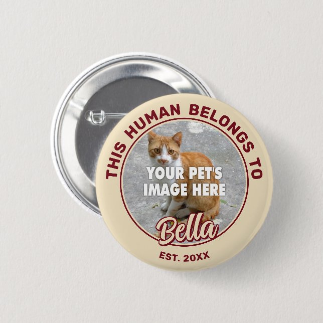 Your Cat Image Pin-Back Button (Front & Back)
