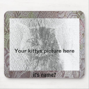 Your cat picture with lace border mouse pad