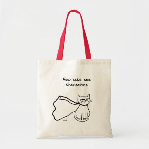 Your Cat the Superhero - Funny Cat Gift Tote Bag