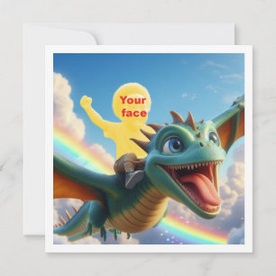 Your child flying on a dragon, dragon card