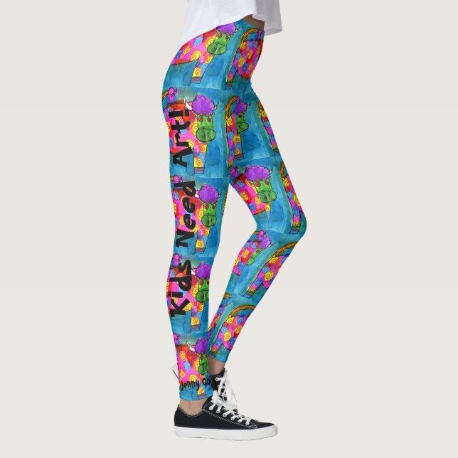 YOUR Child is an ARTIST Custom Leggings Yoga Pants (Right)