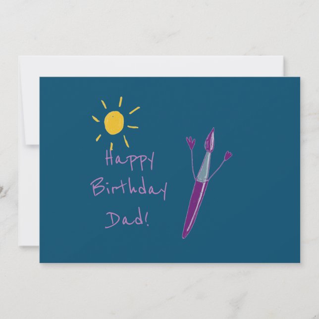 Your Child’s Artwork For Dad Holiday Card (Front)