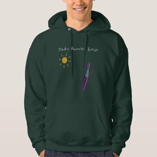 Your Child’s Artwork For Dad On A  Hoodie (Front)